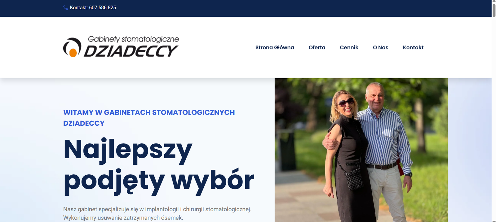 Strona Dziadeccy na laptopie